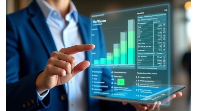 Emprendedor mirando una pizarra con gráficos de crecimiento, simbolizando la reestructuración exitosa de deuda empresarial.
