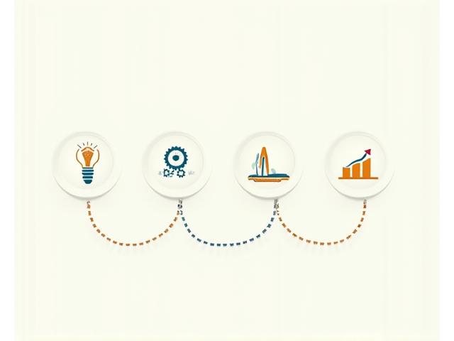 Esquema visual que representa el proceso de asesoramiento personalizado con iconos que simbolizan diagnóstico, estrategia, implementación y seguimiento. Diseño limpio y moderno.